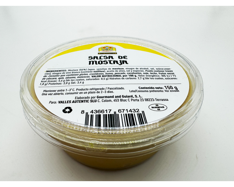 Salsa Mostaza envase 150 gr.