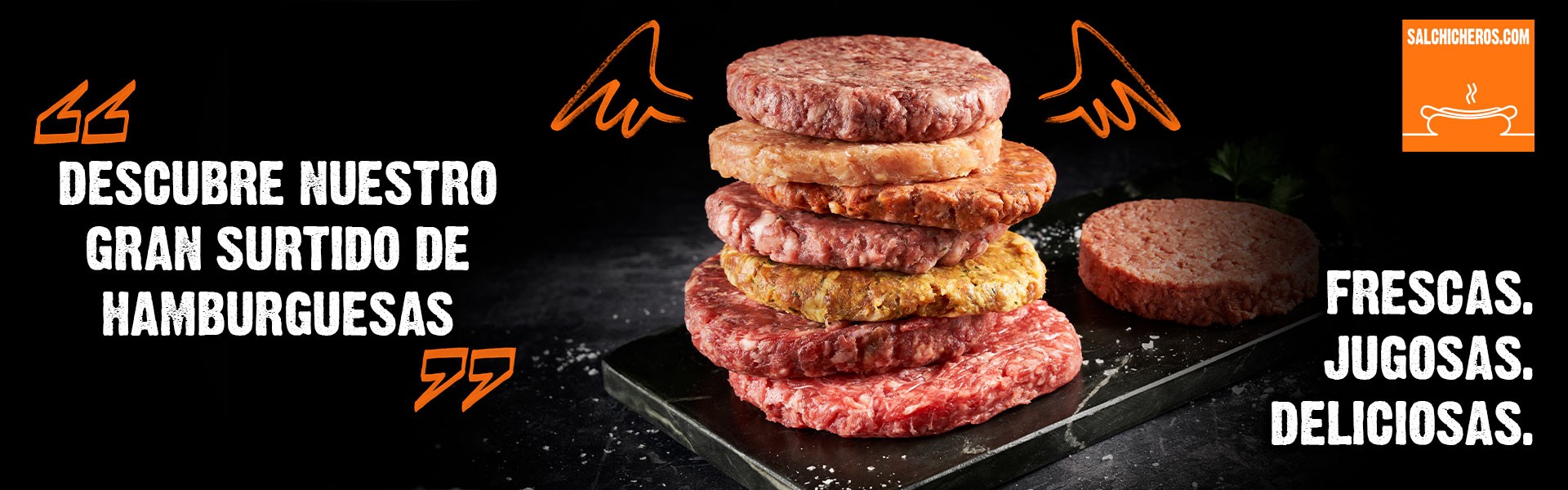 Gran surtido de hamburguesass